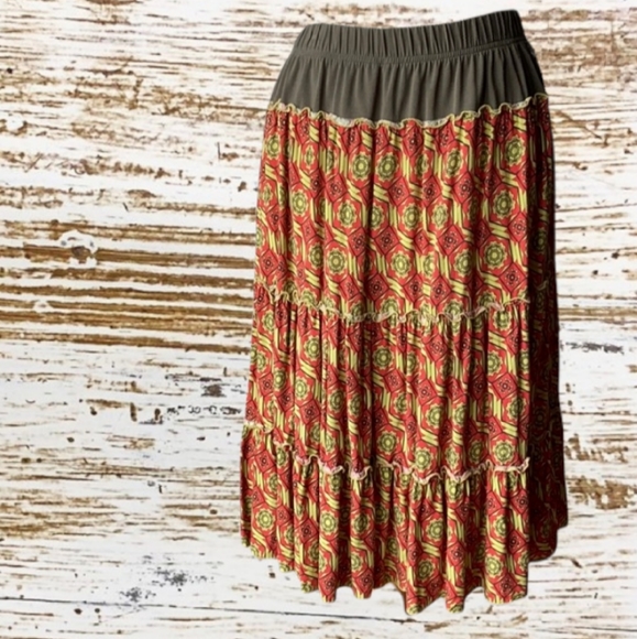 Matilda Jane Serendipity Fall Ruffled Hem skirt Autumn size small - Picture 2 of 4